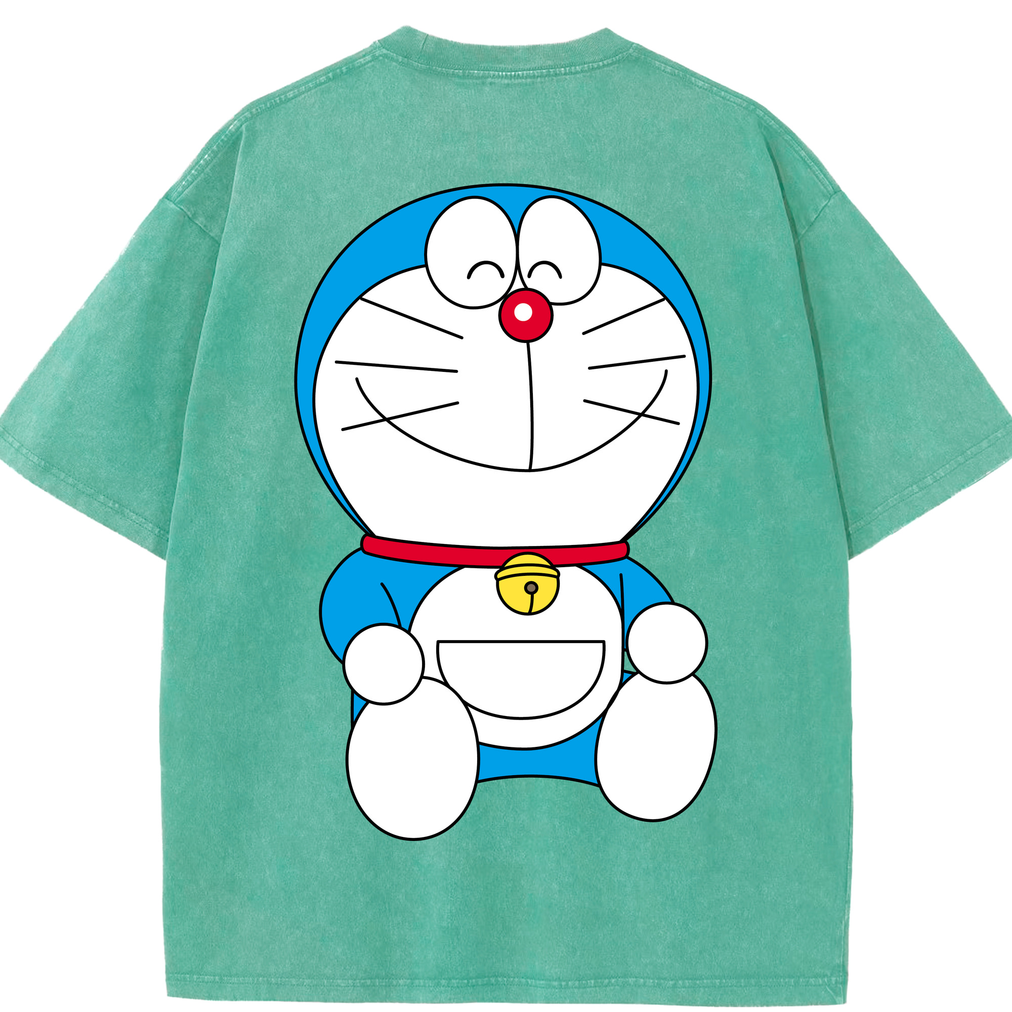 （画像用） ドラえもん Doraemon 綿100% ヴィンテージ風 半袖Tシャツ（背面プリント）